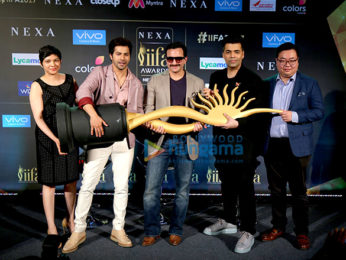 Saif Ali Khan, Karan Johar & Varun Dhawan at the press conference of 'IIFA Awards 2017'