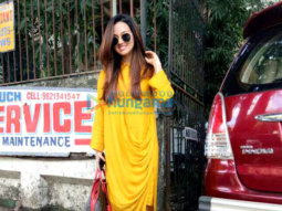 Sana Khan spotted in Juhu post her hair spa session
