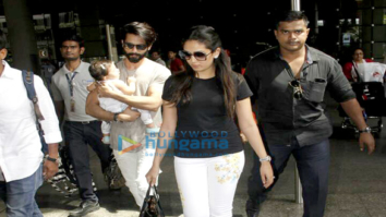 Shahid Kapoor and Mira Rajput Kapoor snapped at the airport