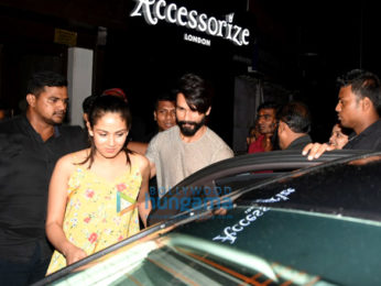 Shahid and Mira Rajput snapped post dinner at Bastian in Bandra