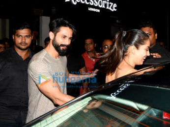 Shahid and Mira Rajput snapped post dinner at Bastian in Bandra