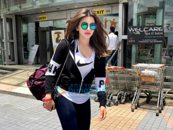 Shama Sikander spotted outside the gym