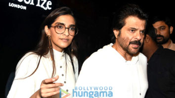 Sonam Kapoor and Anil Kapoor snapped post dinner at Bastian in Bandra