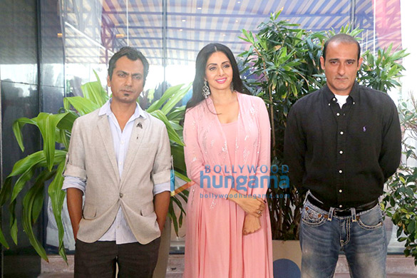 Sridevi, Nawazuddin Siddiqui and Akshaye Khanna snapped promoting their film ‘Mom’
