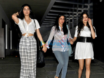 Sridevi and her daughters Jhanvi Kapoor and Khushi Kapoor snapped post dinner at Hakkasan