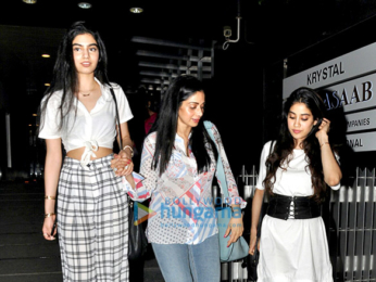 Sridevi and her daughters Jhanvi Kapoor and Khushi Kapoor snapped post dinner at Hakkasan