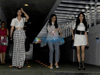 Sridevi and her daughters Jhanvi Kapoor and Khushi Kapoor snapped post dinner at Hakkasan