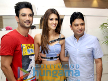 Sushant Singh Rajput, Kriti Sanon and Bhushan Kumar promote 'Raabta' in Delhi
