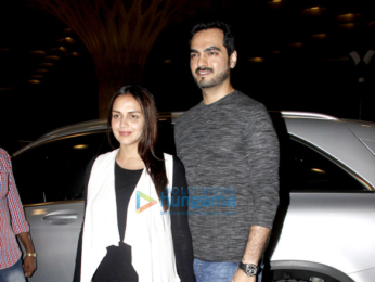 The hunky Shahid Kapoor and his wife Mira, Esha Deol and her husband Bharat snapped at the airport