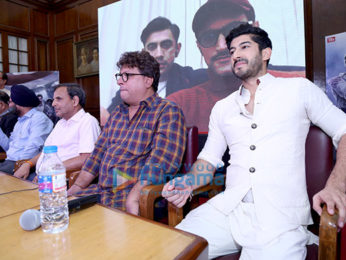 Tigmanshu Dhulia, Mohit Marwah and Gurdeep Singh Sappal launch the trailer of 'Raag Desh' at the Parliament of India