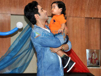 Tusshar Kapoor celebrates son Laksshya's 1st birthday at his home in Juhu