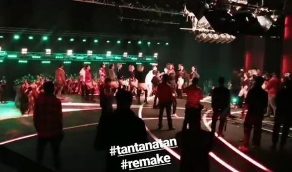 Varun Dhawan, Taapsee Pannu and Jacqueline Fernandez shoot for the hit song ‘Tan Tana Tan’ on the grand sets of Judwaa 2