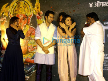 Varun Dhawan and Alia Bhatt grace the music launch of the Marathi movie 'Bikhari'