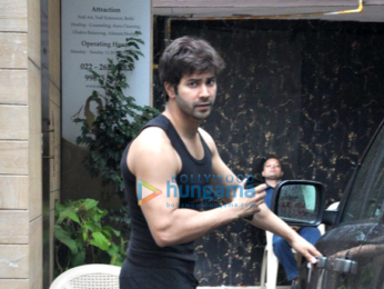 Varun Dhawan snapped post his gym session in Juhu