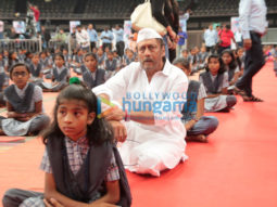 Celebs grace the International Yoga Day celebration with children of Maharashtra farmers who committed suicide