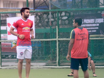 Aadar Jain snapped at football practice