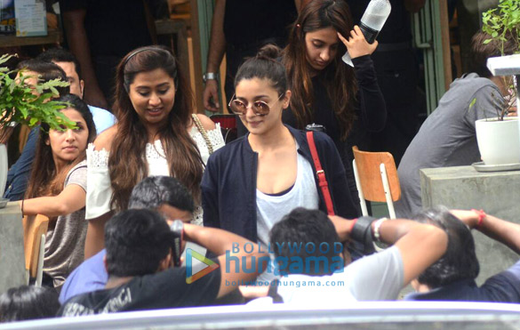 Alia Bhatt snapped with friends post lunch at The Kitchen Garden Alia Bhatt snapped with friends post lunch at The Kitchen Garden