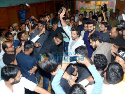 Arjun Kapoor and Anil Kapoor snapped at Gaiety-Galaxy (Bandra) during the film promotions of Mubarakan