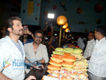 Arjun Kapoor and Anil Kapoor snapped at Gaiety-Galaxy (Bandra) during the film promotions of Mubarakan