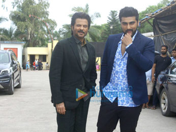Arjun Kapoor and Anil Kapoor snapped promoting their film Mubarakan