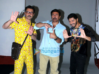 Bobby Deol, Sunny Deol and Shreyas Talpade spotted during promotional photoshoot for 'Poster Boys'-
