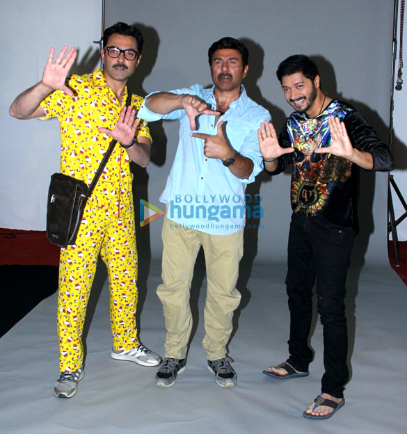 Bobby Deol, Sunny Deol and Shreyas Talpade spotted during promotional photoshoot for ‘Poster Boys’