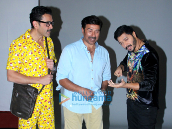 Bobby Deol, Sunny Deol and Shreyas Talpade spotted during promotional photoshoot for 'Poster Boys'-