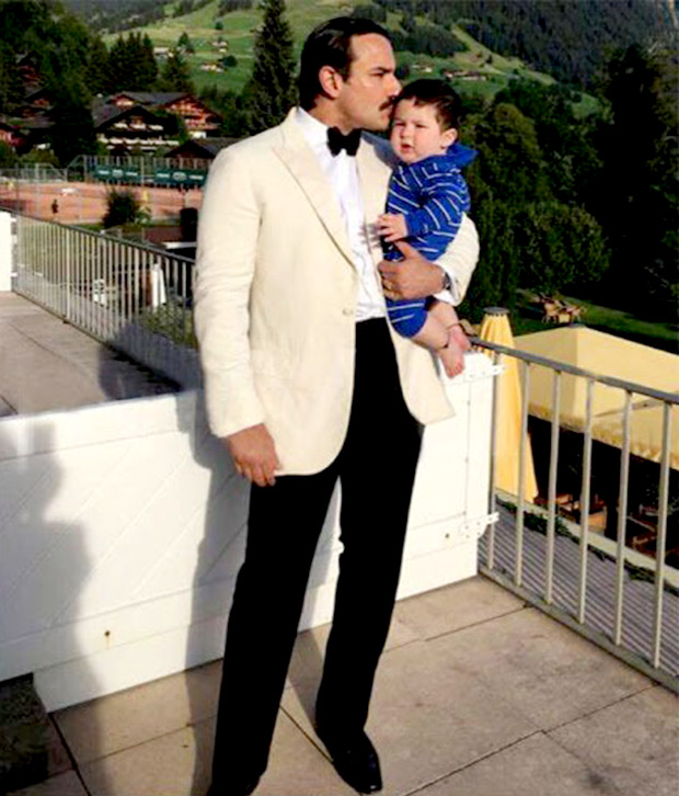 Check out Saif Ali Khan gives a sweet kiss to his son Taimur Ali Khan during their Switzerland vacation