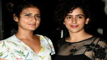 Dangal girls Fatima Sana Shaikh and Sanya Malhotra snapped post dinner in Bandra