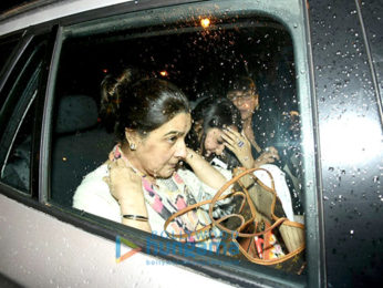 Dimple Kapadia and Amrita Singh snapped post dinner at Bastian