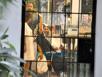 Esha Gupta and Navya Naveli snapped at Kromakay Salon
