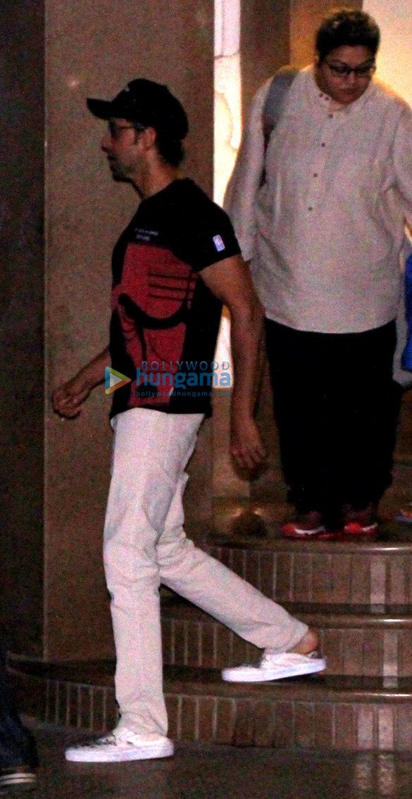 Hrithik Roshan snapped post visit at his doctor’s clinic