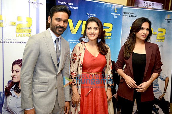 Kajol and Dhanush promote their film VIP2 in Delhi Kajol and Dhanush promote their film VIP2 in Delhi