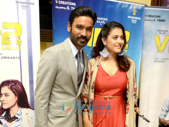 Kajol and Dhanush promote their film VIP2 in Delhi