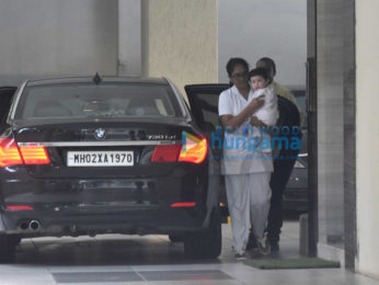 Kareena Kapoor Khan and her son Taimur Ali Khan snapped at her mom Babita Kapoor's house