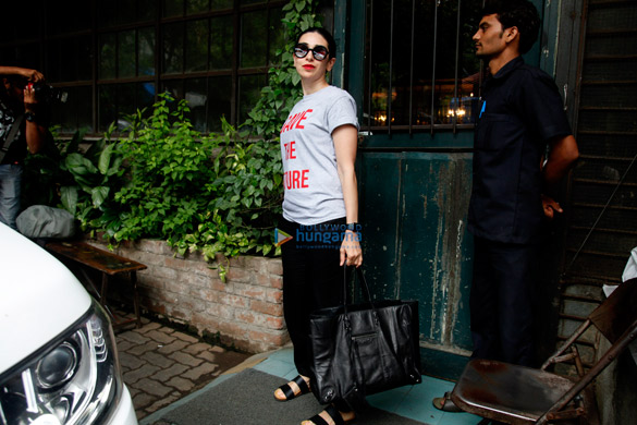 The beautiful Karisma Kapoor snapped with lovely kids post her lunch at Pali Village Cafe