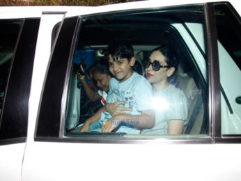 The beautiful Karisma Kapoor snapped with lovely kids post her lunch at Pali Village Cafe