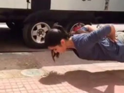 OMG! Katrina Kaif does push ups without using hands!
