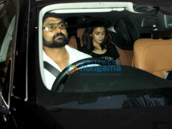 Ranbir Kapoor & Alia Bhatt snapped post their visit at Karan Johar's house