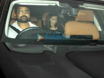Ranbir Kapoor & Alia Bhatt snapped post their visit at Karan Johar's house