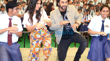 Ranbir Kapoor and Katrina Kaif promote their film Jagga Jasoos at Ryan International School