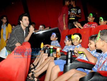 Ranbir Kapoor interacts with kids at a special screening of Jagga Jasoos