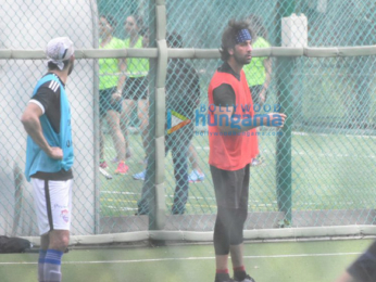 Ranbir Kapoor snapped at football practice