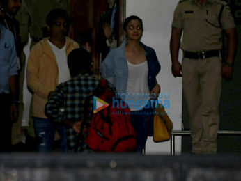 Ranveer Singh and Alia Bhatt arrive from Delhi