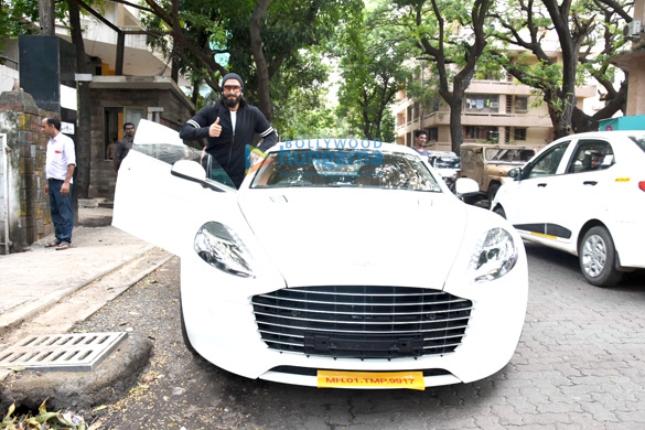 ranveer singh poses with his birthday present aston martin 2