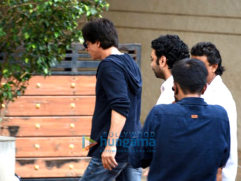Salman Khan and Shah Rukh Khan snapped on the sets of Aanand. L. Rai's untitled movie