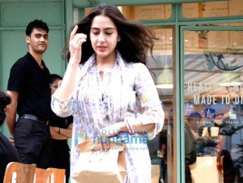 Sara Ali Khan snapped at The Kitchen Garden restaurant in Mumbai