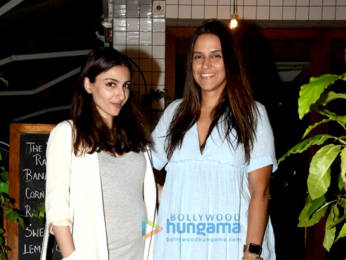 Soha Ali Khan and Neha Dhupia snapped in Bandra