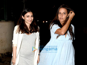 Soha Ali Khan and Neha Dhupia snapped in Bandra