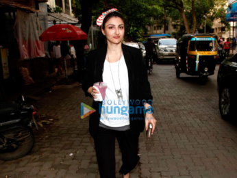 Soha Ali Khan snapped at The Kitchen Garden